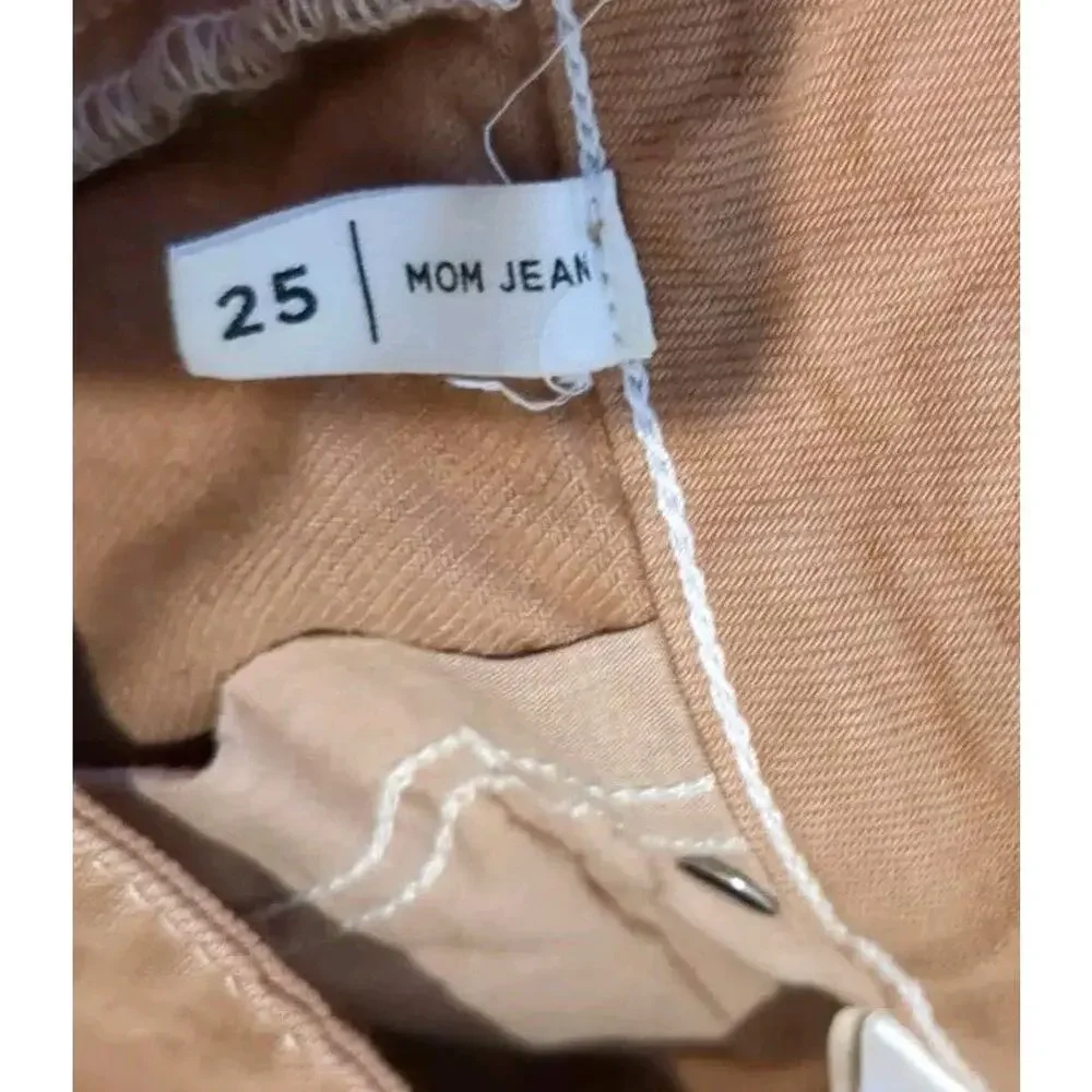 PACSUN Eco Tan Tie Dye Mom Jeans Ankle Rough Hem SZ 25